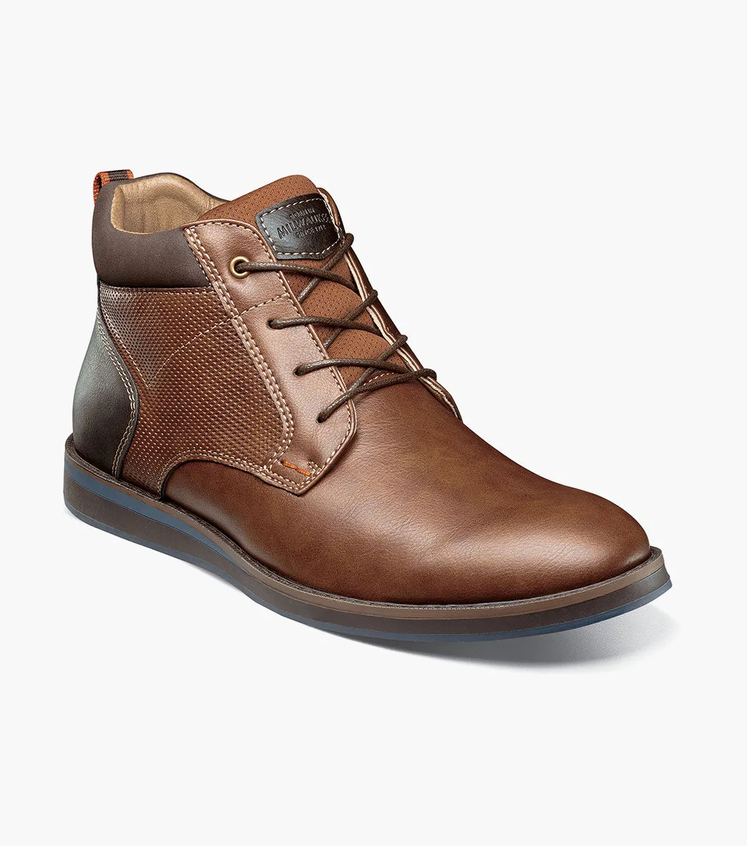 Nunn Bush Shoes Circuit Plain Toe Chukka Cognac Size 9.5