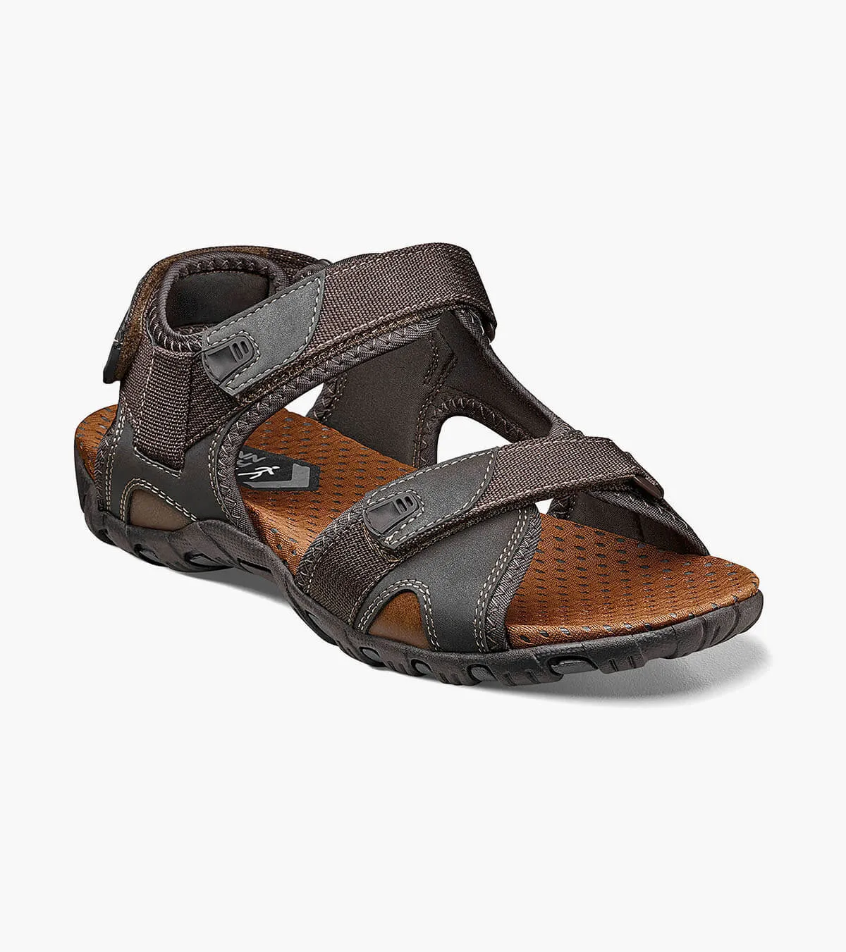 Nunn Bush Shoes Rio Bravo Three Strap River Sandal Brown Size 11