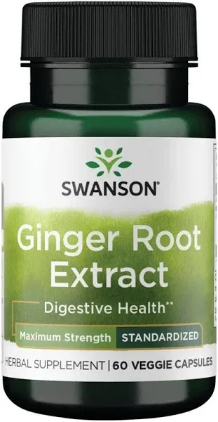 Swanson Maximum Strength Ginger Root Extract 200 mg 60 Veg Caps