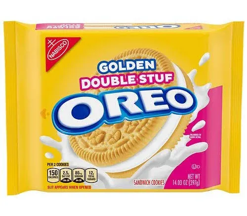 Oreo Double Stuf Golden Sandwich Cookies