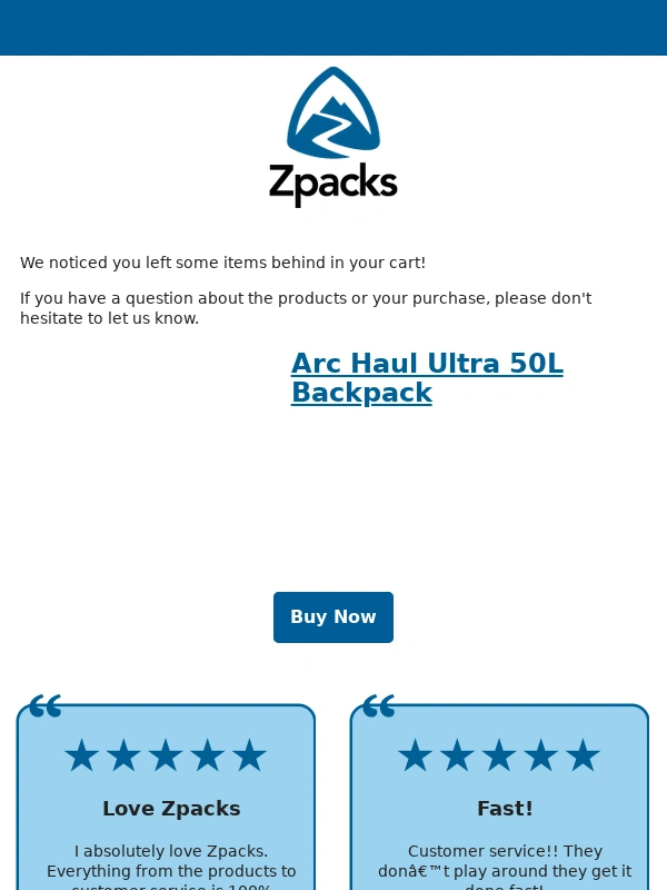 ZPacks - Ultralight not your thing?