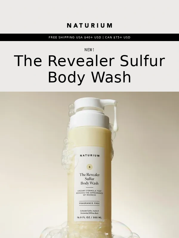 Naturium - New! The Revealer Sulfur Body Wash