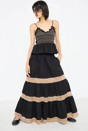 Loretta Caponi Violetta Maxi Skirt