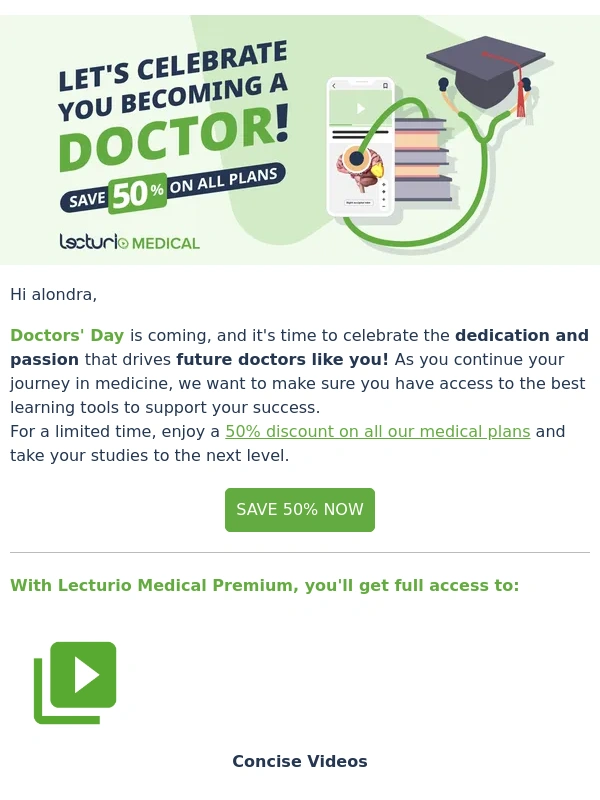 Lecturio - Doctors' Week Special: Your Learning,Your Success! ?