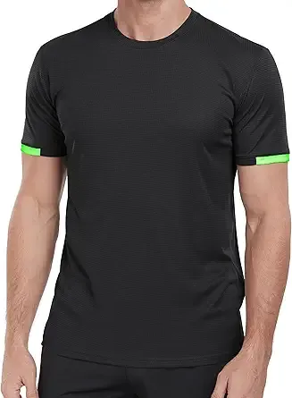 VEOBIKE Mens Short Sleeve T-Shirts Plain Crew Neck Performance Training Fitness T Shirts Casual Workout T-Shirt Multipack Black