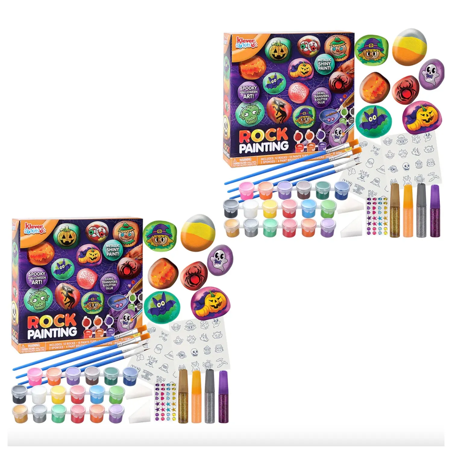 2 Halloween Rock Painting Kits
