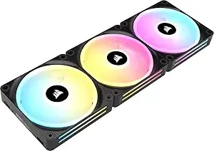 Price history for Corsair iCUE LINK QX120 RGB 120mm Magnetic Dome RGB Fans - Triple Fan Starter Kit with iCUE LINK System Hub - Black