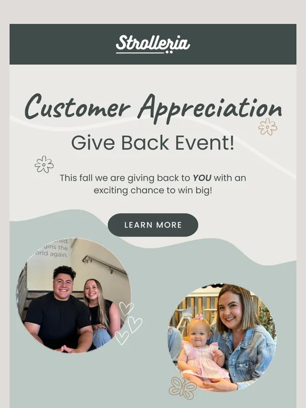 Strolleria - We're Giving Back to YOU!