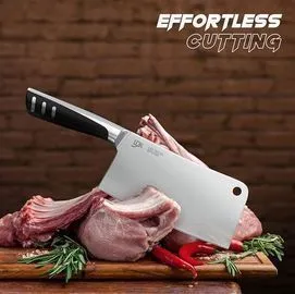 7-Inch Stainless Steel Heavy Duty Butcher Knife (1 or 2 Pack)