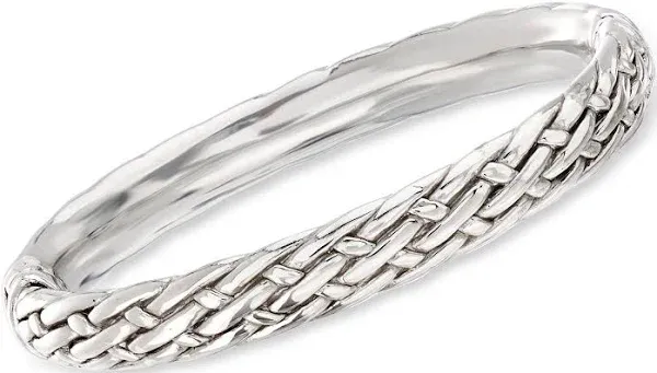 Sterling Silver Basketweave Bangle Bracelet