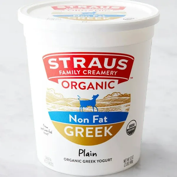 Straus Family Creamery Greek Non Fat Plain Yogurt