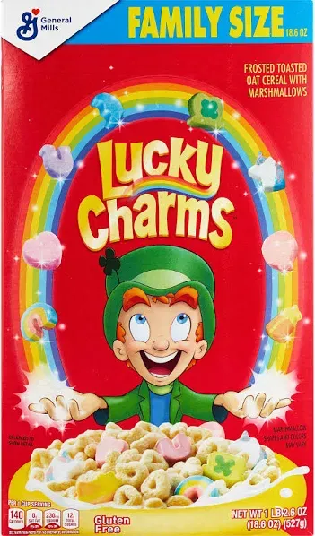 General Mills Lucky Charms Cereal Family Size 18.6 oz