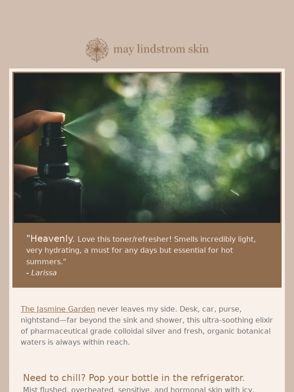 May Lindstrom - "Soothing,hydrating,luxurious..."