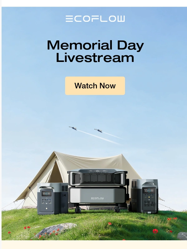 EcoFlow - ?Don't miss out Last Memorial Day Sale Livestream