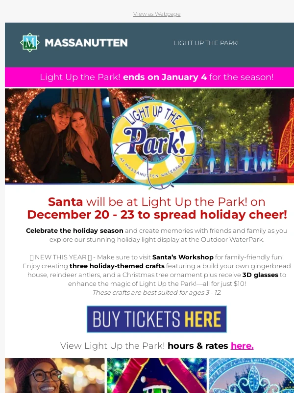 Massanutten - Don't miss Light Up the Park! - Ends Jan 4!