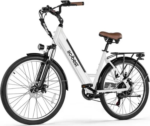 Cores Step-Through Electric Bike for Adults With Saddle Bag