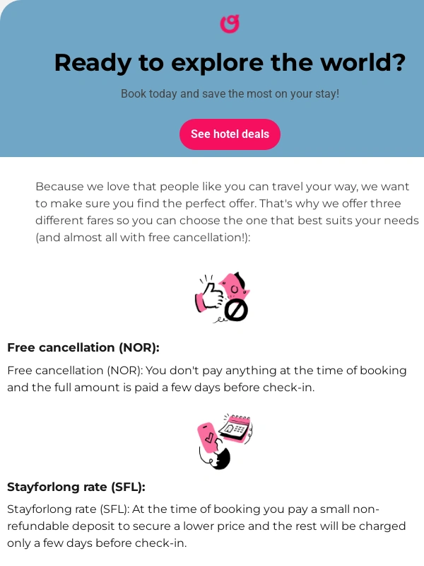 Stayforlong - Free cancellation on most of our hotel offers ??