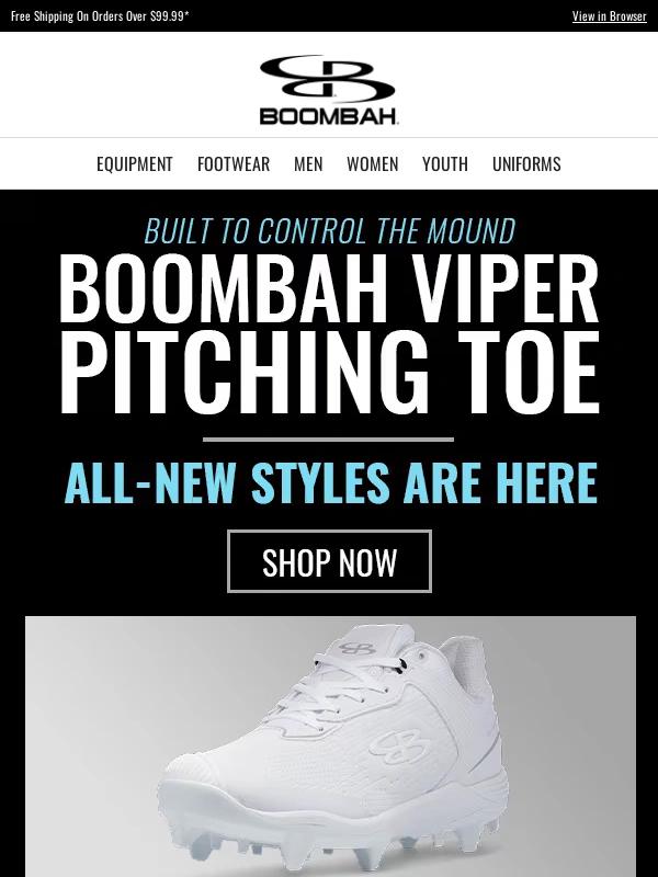 Boombah - All-New Pitching Toe Footwear is Here!