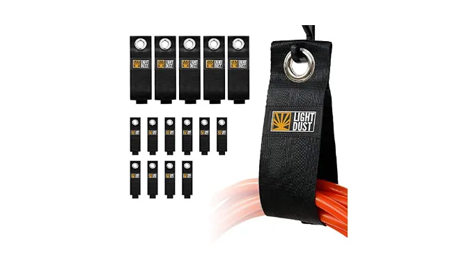 15PCS Heavy Duty Storage Straps Garage Organization Tool Organizers and Storage Fastening Straps Cord Wrap Keeper, Cable Straps for Cords, Hoses, Rope, RV, Boat, and Garage Storage and Organization