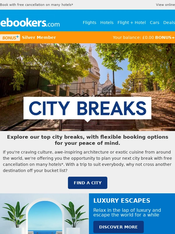 ebookers - Dreaming of your next city break?