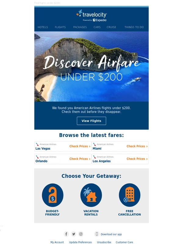 Travelocity - This American Airlines ticket offer = your next trip