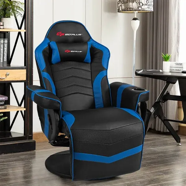 Ergonomic High Back Massage Gaming Chair Gaming Recliner with Pillow