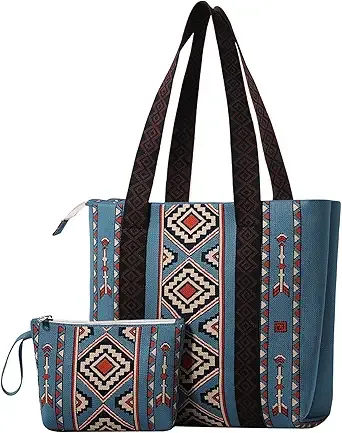 Tunpurle Eco-Friendly Knit Tote Bag for Women,Bohemian Handbag with Inner Pouch for Travel, Work, Everyday Carry(2 PCS)
