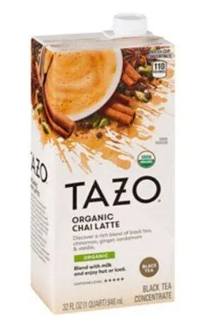 Tazo Organic Chai Latte Black Tea Concentrate