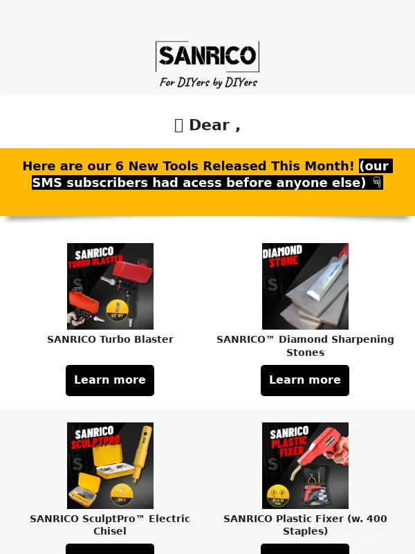 SANRICO - ? The 6 Tools Released in September! ?