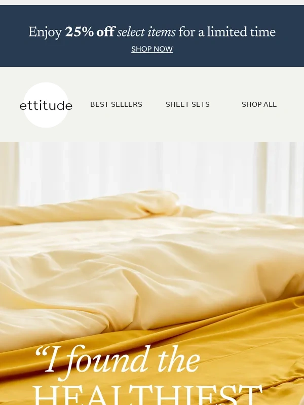 Ettitude - Healthy Sleep Starts Here—Now 25% Off