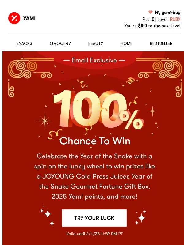 Yami - 100% Chance to Win ? Unwrap Your Gift Now!