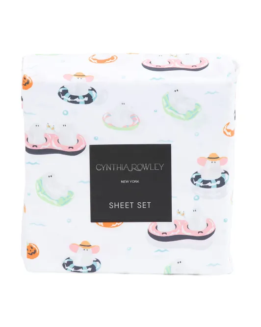 CYNTHIA ROWLEY Ghost Pool Party Sheet Set