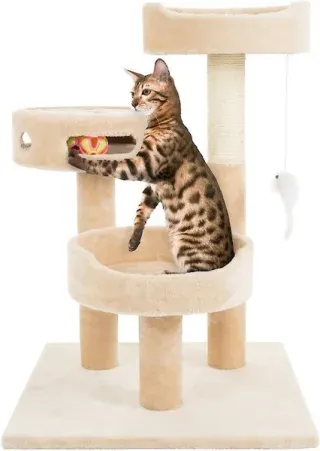 Pet Adobe 3-Tier 27.5-Inch Cat Tree & Condo