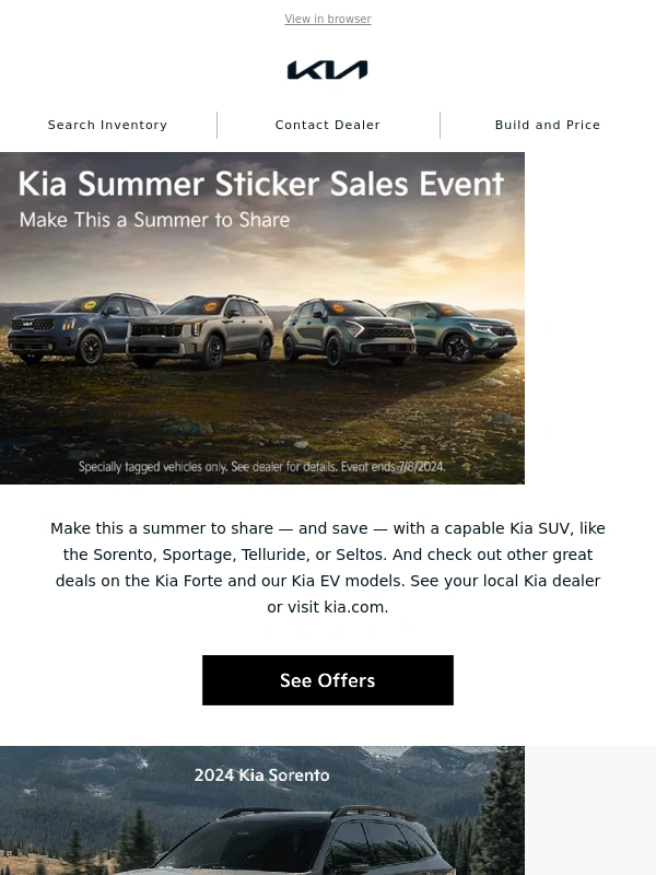 KIA - It’s here: Kia Summer Sticker Sales Event