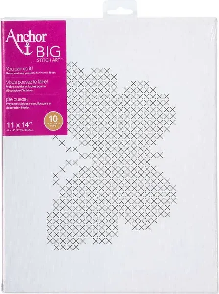 Anchor Big Stitch Art Butterfly Stamped On Cross Stitch Kit
