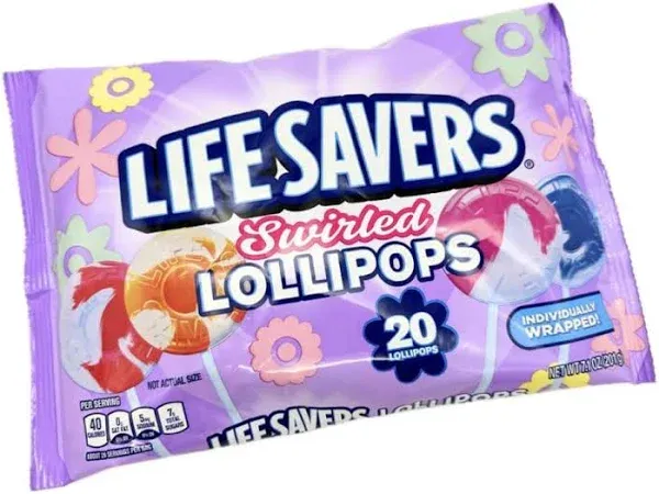 Lifesavers Swirled Lollipops 20 Piece Bag