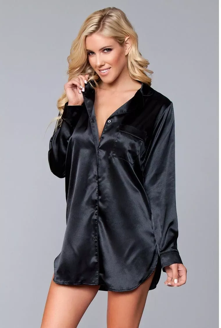 TooTimid Kimberly Satin Sleepshirt