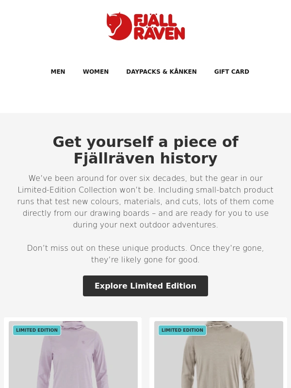Fjallraven - Get this gear before it’s gone