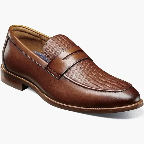 Florsheim Men's Rucci Weave Moc Toe Leather Penny Loafers