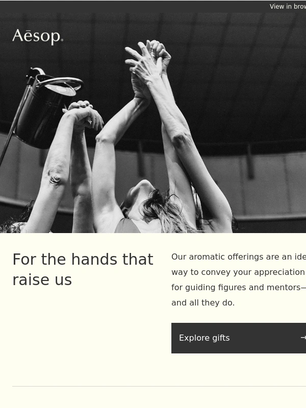 Aesop - For maternal figures and mentors