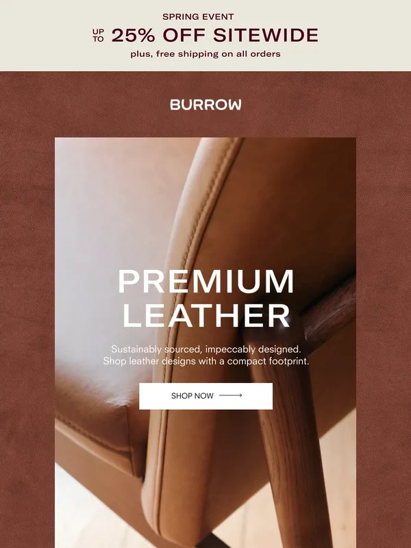 Burrow - Save up to 25% on leather seating
