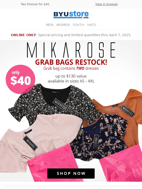 Byu - Two Dresses for $40