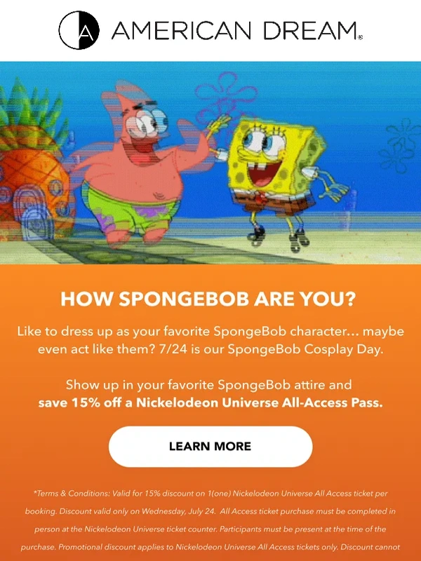 Nickelodeon Universe - Unlock 15% OFF Nickelodeon Universe Passes!