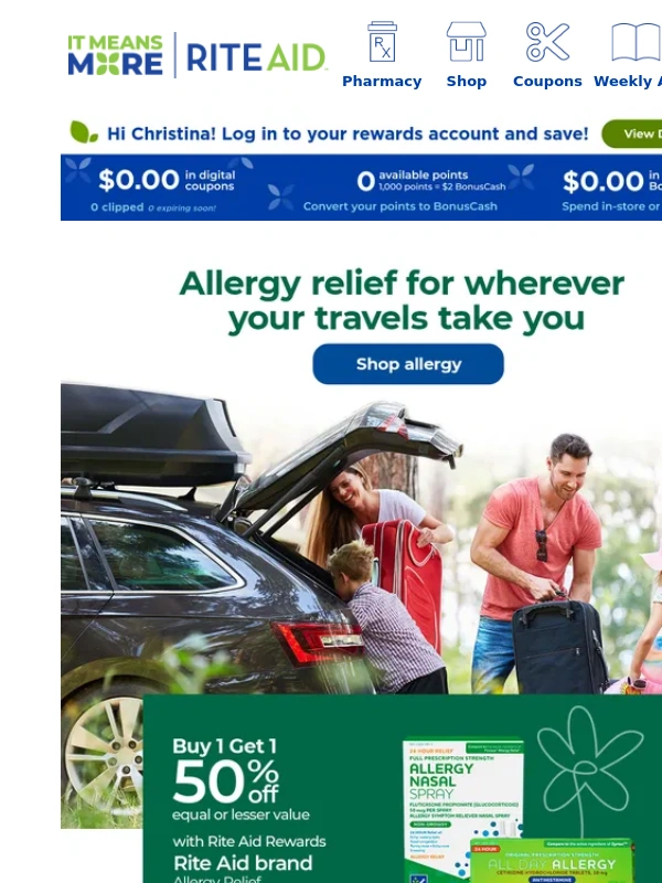 Rite Aid - Get spring-travel ready with online deals
