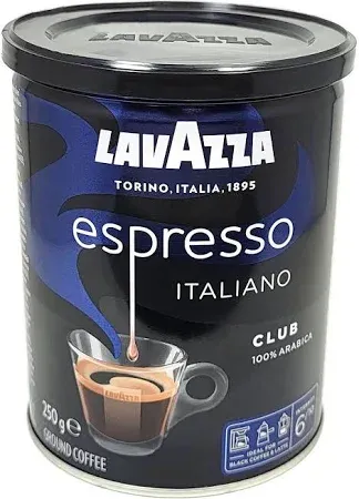 Lavazza Espresso Italiano Club Ground Coffee Can