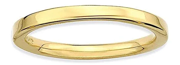 14K Yellow Gold Over Sterling Silver Band Ring