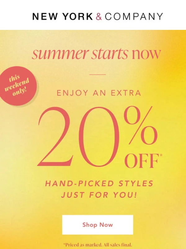 New York & Company - ⚡Flash Sale:⚡Extra 20% OFF!!