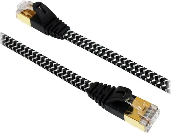 Tera Grand Cat-7 10 Gigabit Ultra Flat Ethernet Braided Cable