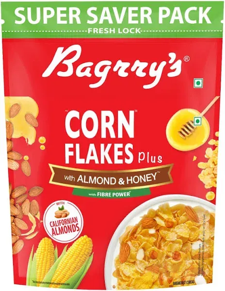 Bagrry's Corn Flakes Plus Almond and Honey 750 gms