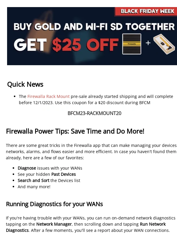 Firewalla - Firewalla Power Tips: WAN Diagnostics,Past Devices,Flows Shortcuts